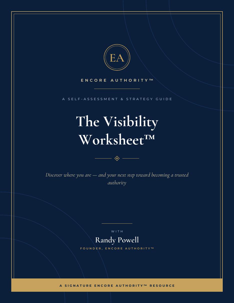 The Visibility Worksheet™ cover